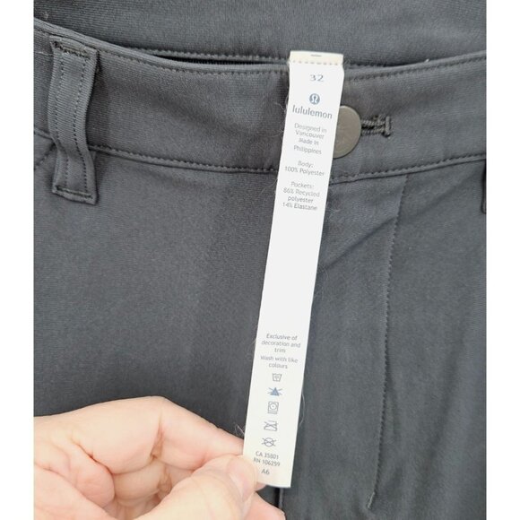 Lululemon Classic ABC Pant Men 32 X32 Warpstreme Style# M5426S Dark Gray Pockets - Picture 3 of 7